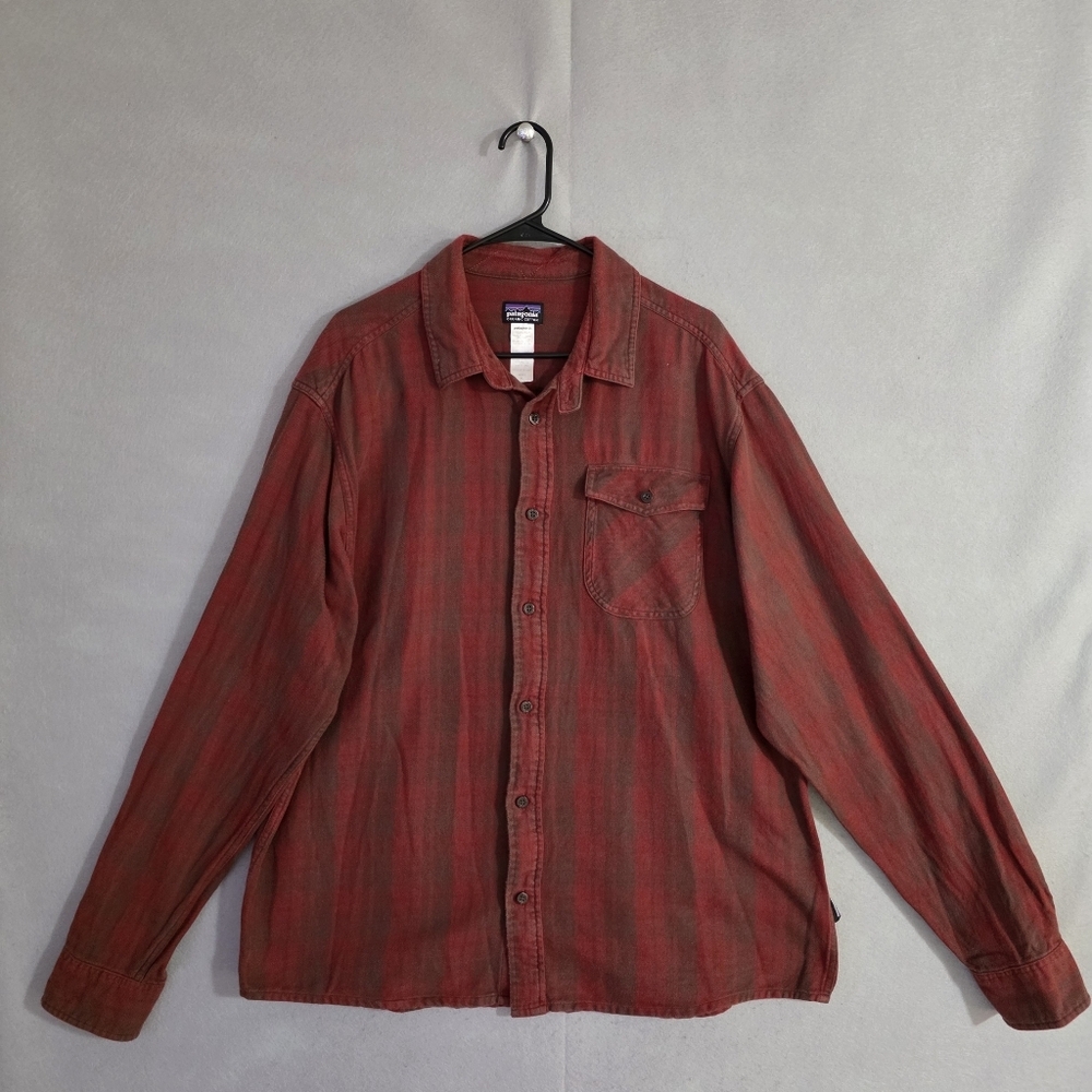 Patagonia Organic Cotton L/S Flannel Button Up Iron Ridge Shirt 52240 Size XL